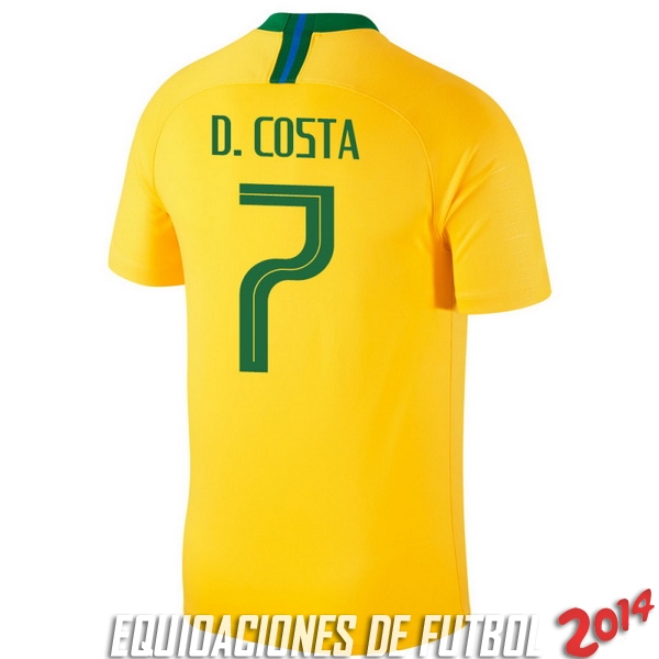 D.Costa Camiseta De Brasil de la Seleccion Primera 2018