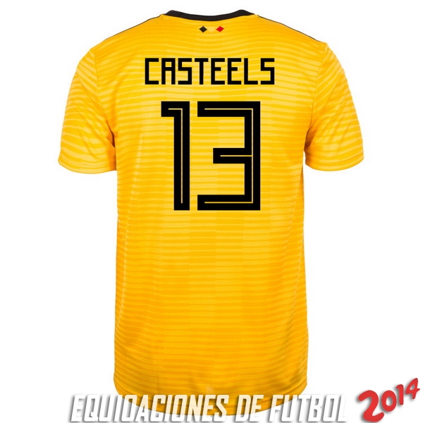 Casteels de Camiseta Del Belgica Segunda Equipacion 2018