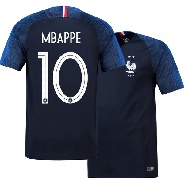 Mbappe Championne du Monde Camiseta De Francia de la Seleccion Primera 2018 Dos estrellas