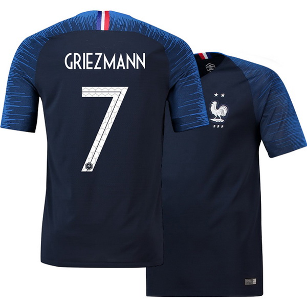 Griezmann Championne du Monde Camiseta De Francia de la Seleccion Primera 2018 Dos estrellas