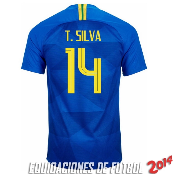 T.Silva Camiseta De Brasil de la Seleccion Segunda 2018
