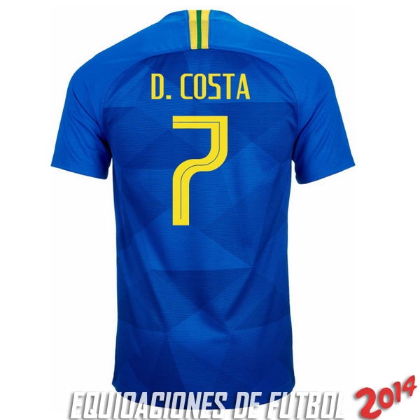 D.Costa Camiseta De Brasil de la Seleccion Segunda 2018