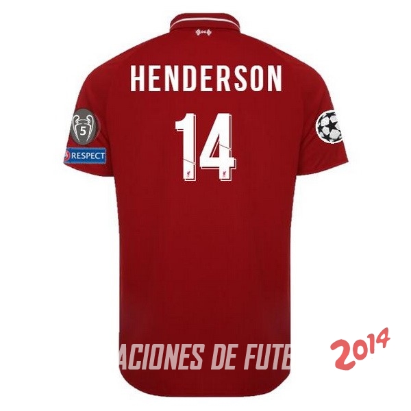 NO.14 Henderson de Camiseta Del Liverpool Primera Equipacion 2018/2019