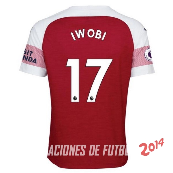 NO.17 Iwobi de Camiseta Del Arsenal Primera Equipacion 2018/2019