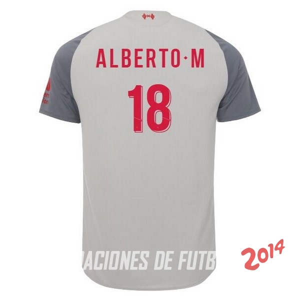 NO.18 Alberto.M de Camiseta Del Liverpool Tercera Equipacion 2018/2019