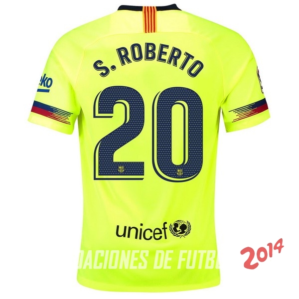 NO.20 S.Roberto de Camiseta Del Barcelona Segunda Equipacion 2018/2019