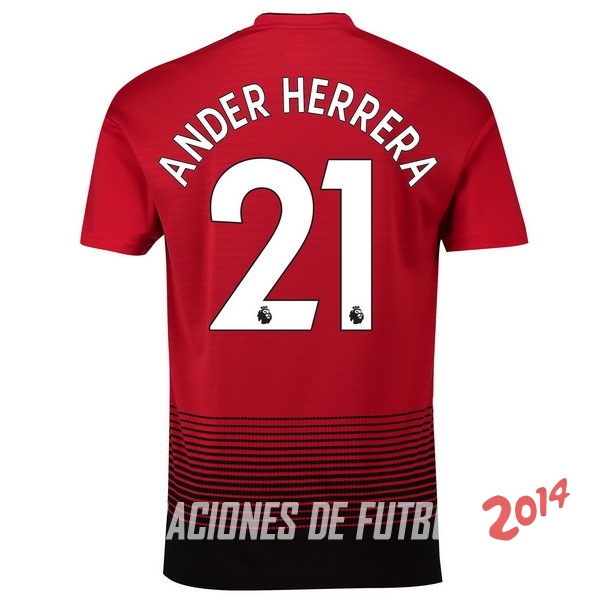 NO.21 Ander Herrera de Camiseta Del Manchester United Primera Equipacion 2018/2019