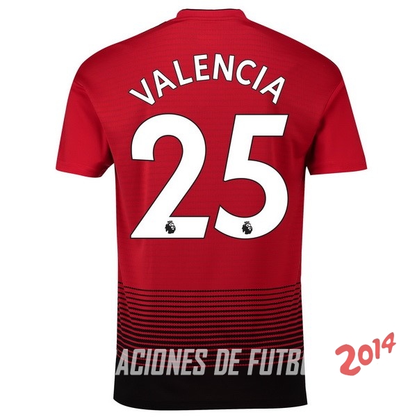 NO.25 Valencia de Camiseta Del Manchester United Primera Equipacion 2018/2019