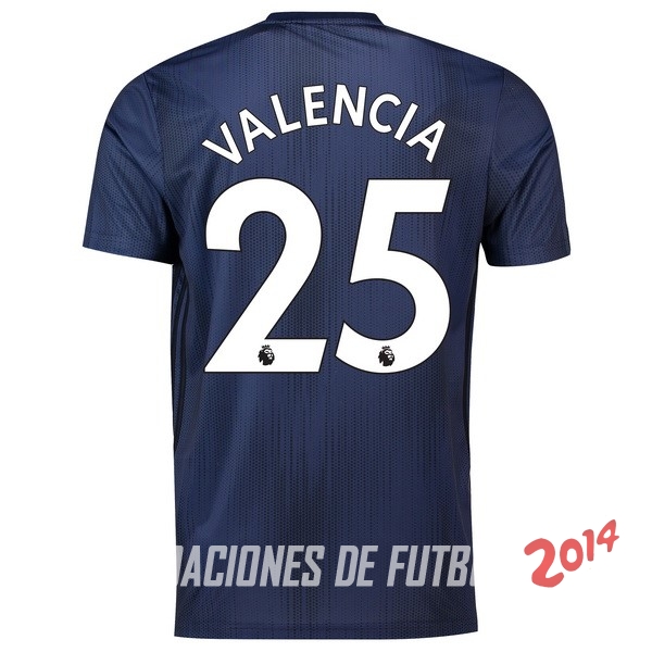 NO.25 Valencia de Camiseta Del Manchester United Tercera Equipacion 2018/2019