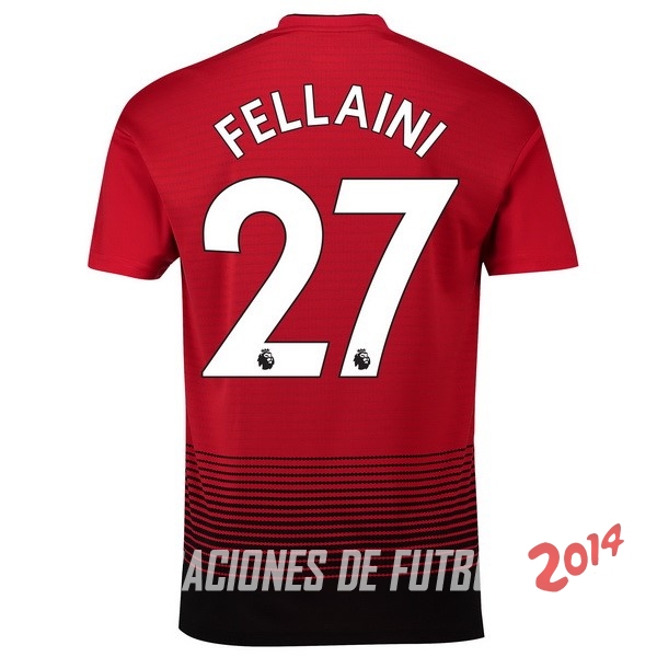 NO.27 Fellaini de Camiseta Del Manchester United Primera Equipacion 2018/2019