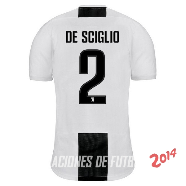 NO.2 De Sciglio de Camiseta Del Juventus Primera Equipacion 2018/2019