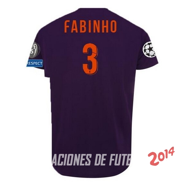 NO.3 Fabinho Segunda Camiseta Liverpool Segunda Equipacion 2018/2019
