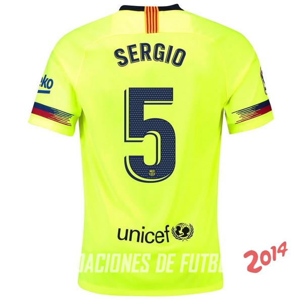 NO.5 Sergio de Camiseta Del Barcelona Segunda Equipacion 2018/2019