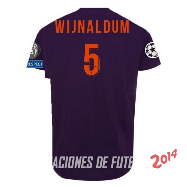 NO.5 Wijnaldum Segunda Camiseta Liverpool Segunda Equipacion 2018/2019