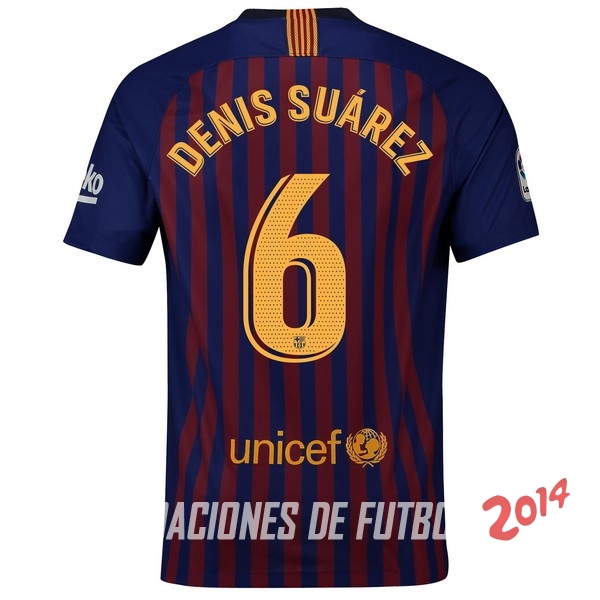 NO.6 Denis Suarez de Camiseta Del Barcelona Primera Equipacion 2018/2019