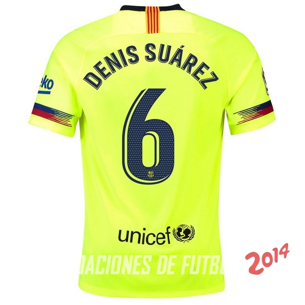 NO.6 Denis Suarez de Camiseta Del Barcelona Segunda Equipacion 2018/2019