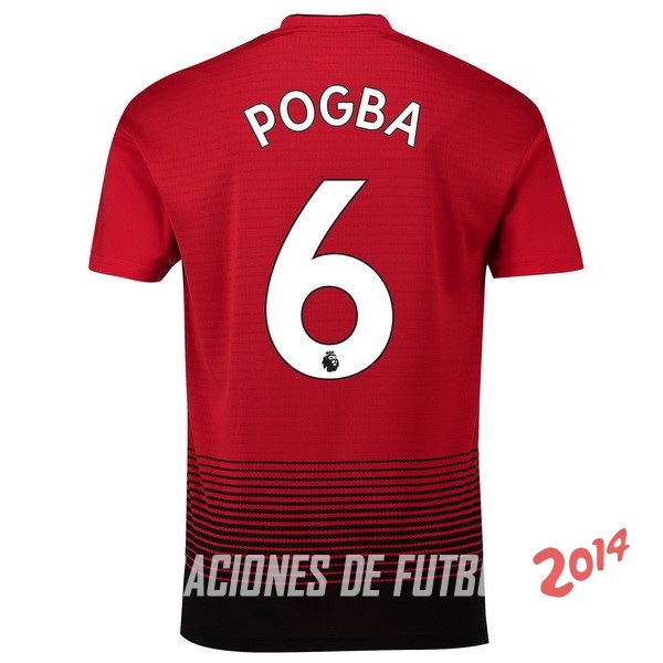 NO.6 Pogba de Camiseta Del Manchester United Primera Equipacion 2018/2019