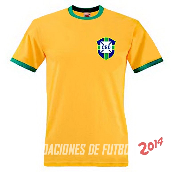 Retro Camiseta De Brasil de la Seleccion Primera 1970