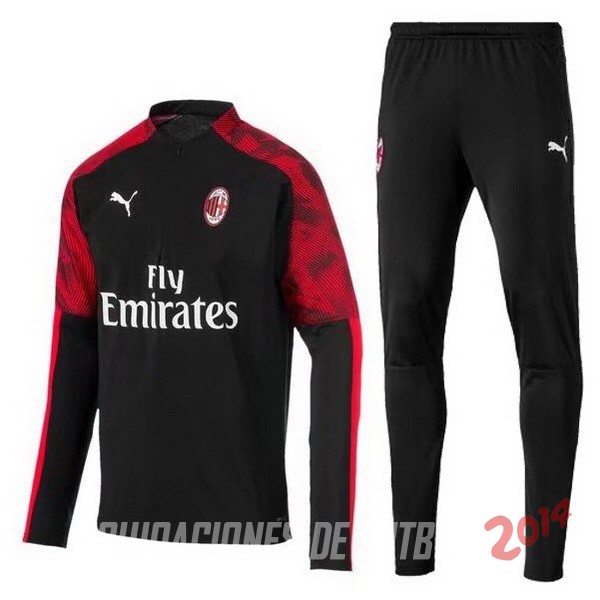 Chandal AC Milan Negro Rojo 2019-2020