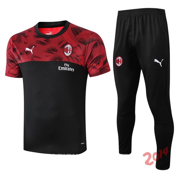 Entrenamiento AC Milan Conjunto Completo 2019/2020 Negro Rojo Blanco