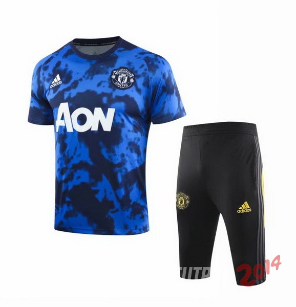 Entrenamiento Manchester United Conjunto Completo 2019/2020 Azul Negro