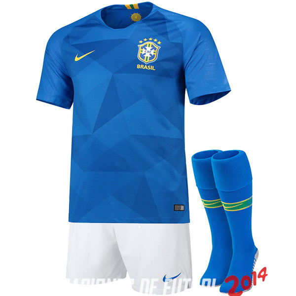 Camiseta （Pantalones+Calcetines）De Brasil de la Seleccion Segunda 2018