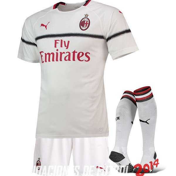 Camiseta （Pantalones+Calcetines）Del AC Milan Segunda 2018/2019