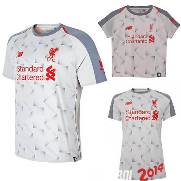 Camiseta （Mujer+Ninos）De Liverpool Tercera 2018/2019
