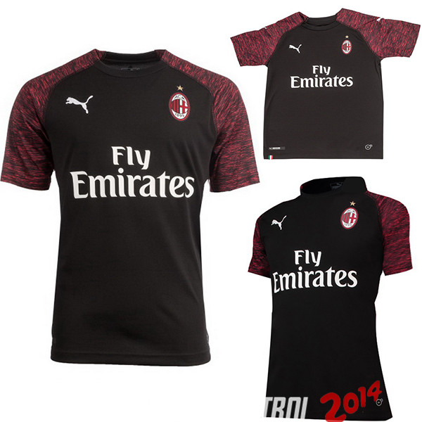 Camiseta （Mujer+Ninos）Del AC Milan Tercera 2018/2019