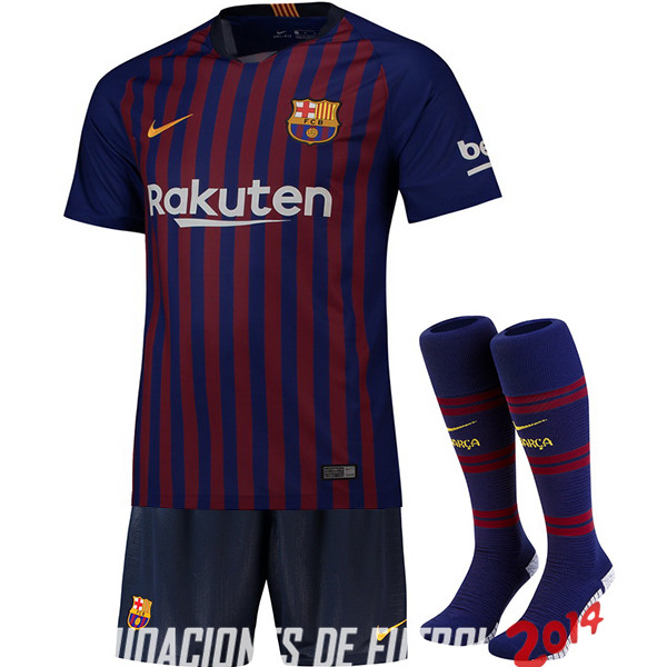 Camiseta （Pantalones+Calcetines）Del Barcelona Primera 2018/2019