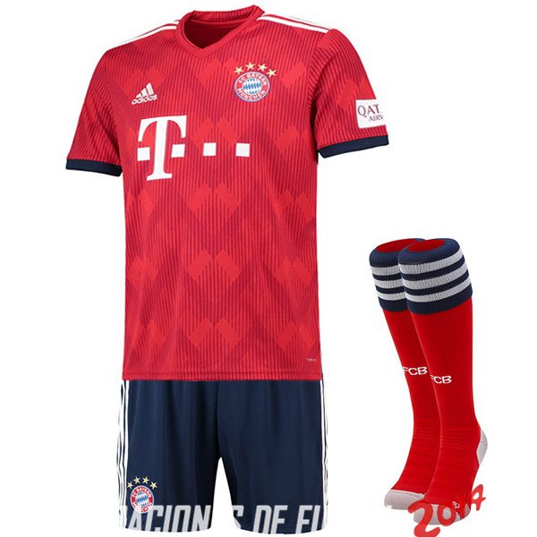 Camiseta （Pantalones+Calcetines）Del Bayern Munich Primera 2018/2019