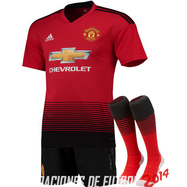Camiseta （Pantalones+Calcetines）Del Manchester United Primera 2018/2019