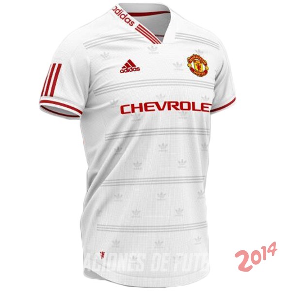 Camiseta Del Camiseta Manchester United Concepto 2019/2020 Blanco Rojo