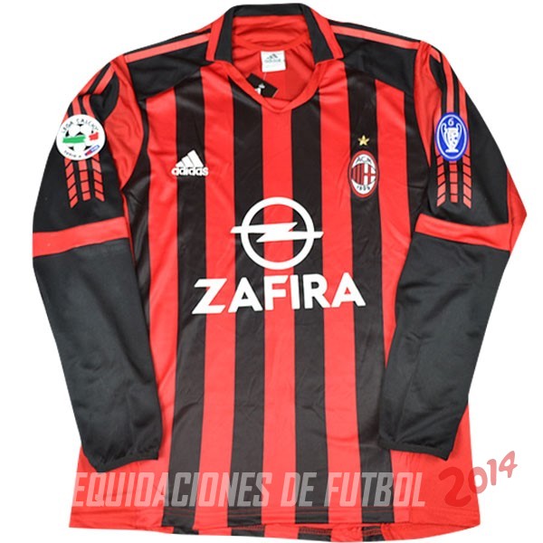 Retro Camiseta De AC Milan Manga Larga Primera 2005/2006