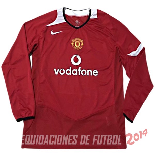 Retro Camiseta De Manga Larga Manchester United Primera 2005/2006
