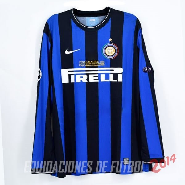 Retro Camiseta De Inter Milán de la Seleccion Manga Larga Primera 2009/2010