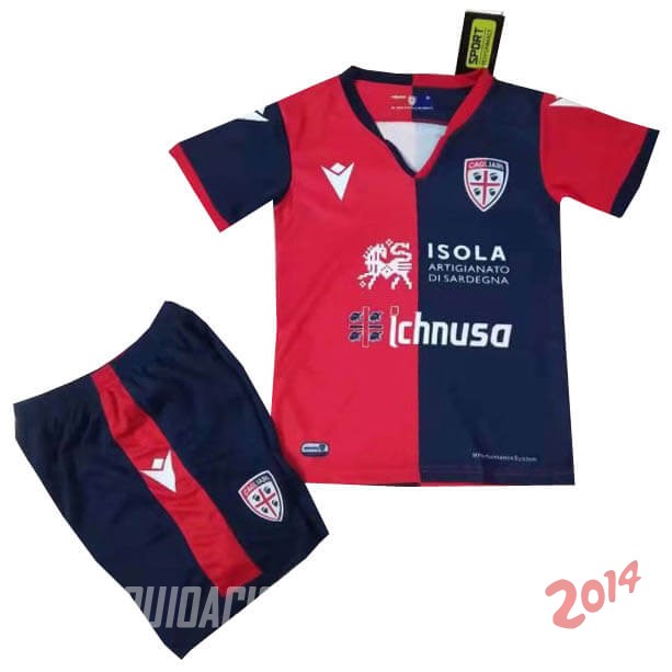 Camiseta Del Conjunto Completo Cagliari Calcio Ninos Primera 2019/2020