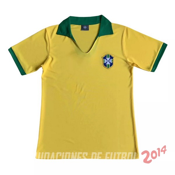 Retro Camiseta De Brasil de la Seleccion Primera 1957