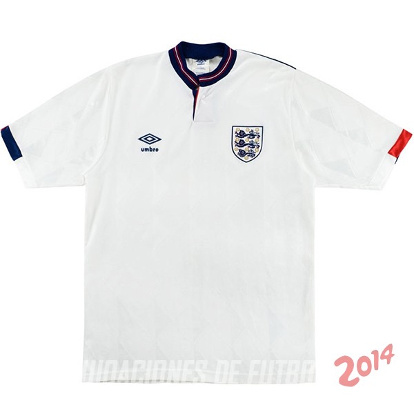 Retro Camiseta De Inglaterra de la Seleccion Primera 1989