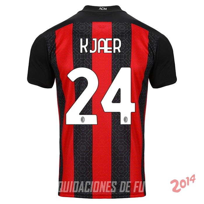 Kjaer de Camiseta Del AC Milan Primera Equipacion 2020/2021