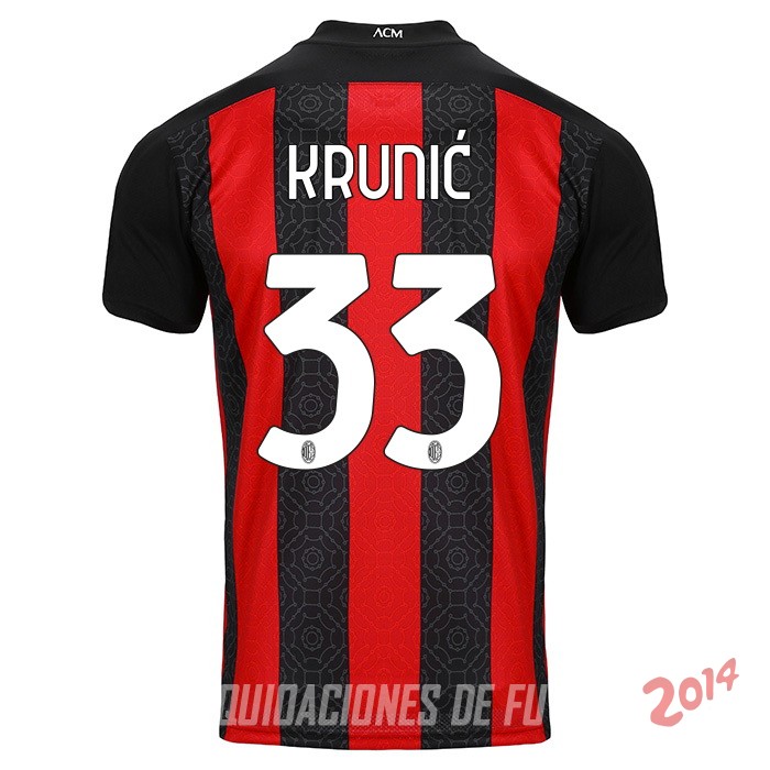 Krunic de Camiseta Del AC Milan Primera Equipacion 2020/2021