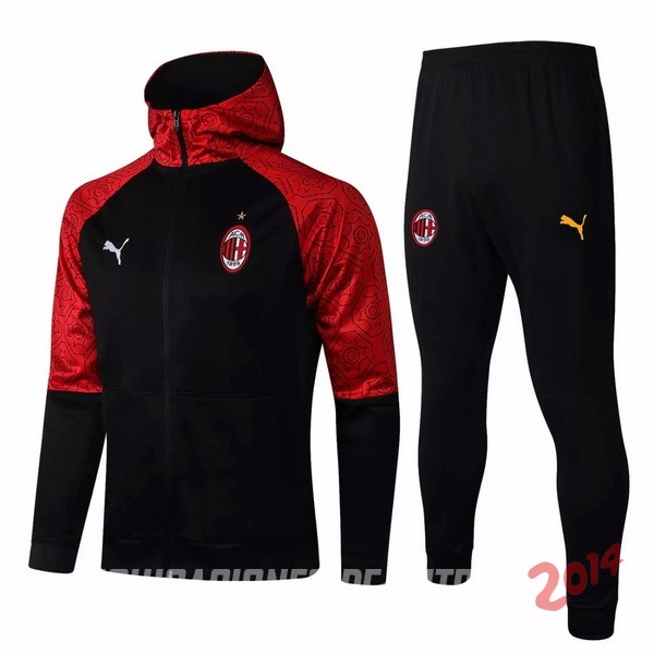 Chaqueta Abajo Conjunto Completo AC Milan Rojo Negro 2020/2021