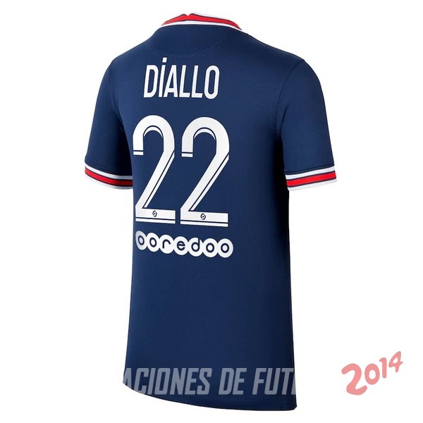 NO.22 Diallo de Camiseta Del Paris Saint Germain Primera Equipacion 2021/2022