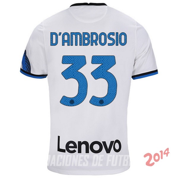 NO.33 D'Ambrosio De Camiseta Del Inter Milan Segunda 2021/2022