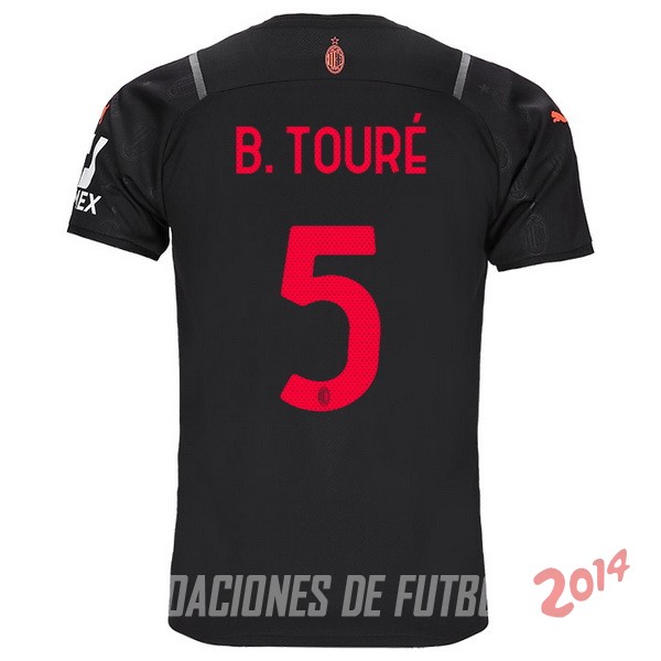 NO.5 B.Touré De Camiseta Del AC Milan Tercera 2021/2022