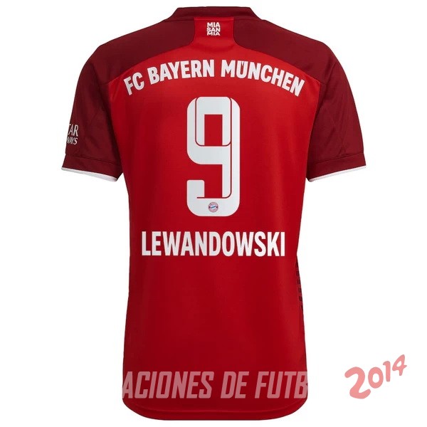 NO.9 Lewandowski De Camiseta Del Bayern Munich Primera 2021/2022