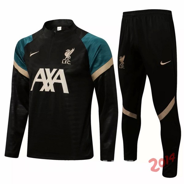 Chandal Ninos Liverpool Negro Verde Amarillo 2021/2022