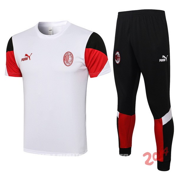 Entrenamiento AC Milan Conjunto Completo 2021/2022 Blanco Negro