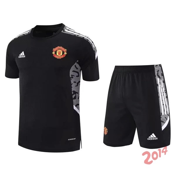 Entrenamiento Manchester United Conjunto Completo 2021/2022 Negro Gris