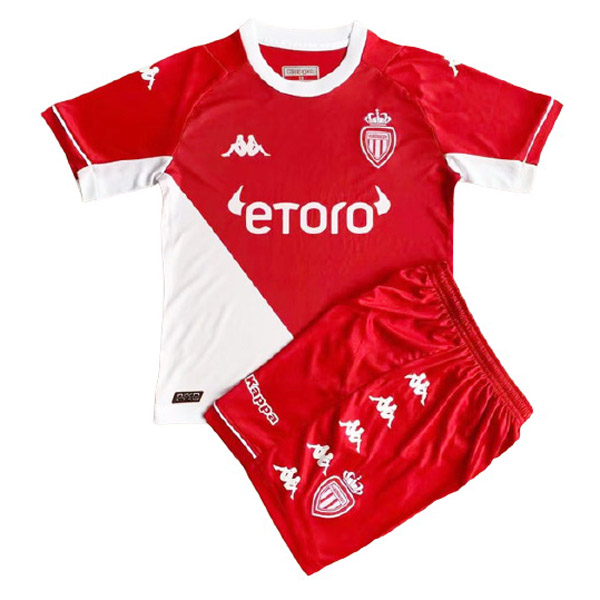 Camiseta Del Conjunto Completo AS Monaco Nino Primera Equipacion 2021/2022